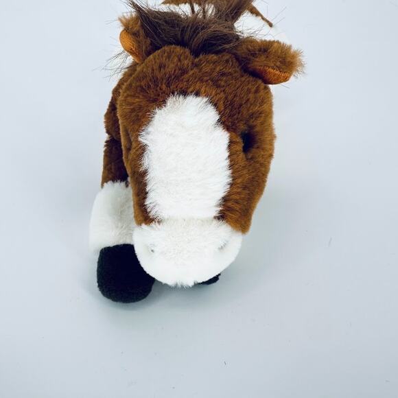 FAO SCHWARZ Brown & White PINTO HORSE 14" Plush Stuffed Animal Toy - Picture 6 of 10